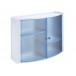Пластиковый настенный шкафчик Нова M-08423 прозрачно-голубой купить в Москве по цене от 1567р. в интернет-магазине mebel-v-vannu.ru