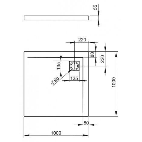 Поддон для душа Radaway Argos C1000 4AC1010-01 купить в Москве по цене от 28458р. в интернет-магазине mebel-v-vannu.ru