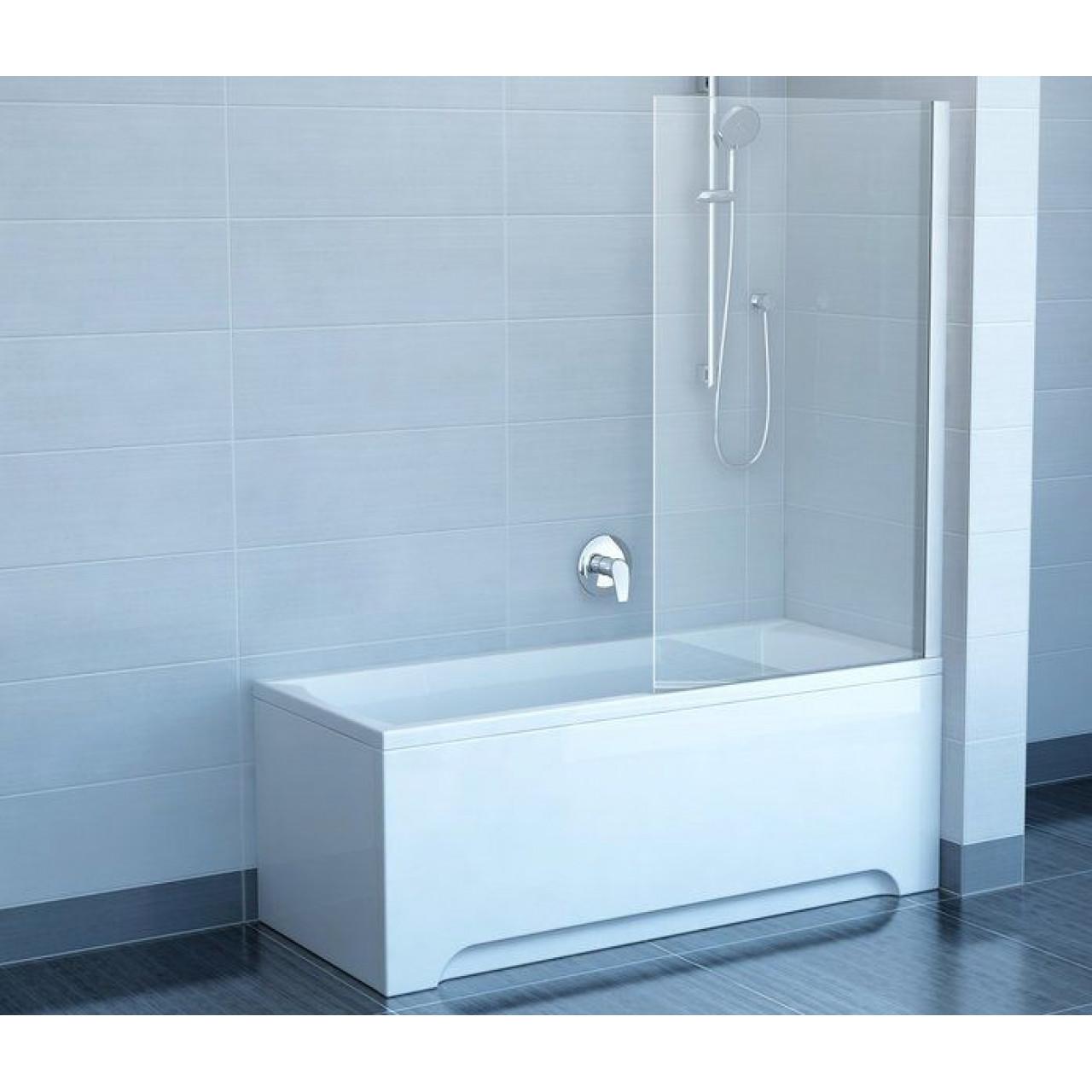 Шторка для ванны Ravak Chrome CVS1-80 R блестящий+ транспарент 7QR40C00Z1 купить в Москве по цене от 29700р. в интернет-магазине mebel-v-vannu.ru