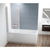 Шторка для ванны Ravak Chrome CVS1-80 L белый+ транспарент 7QL40100Z1 купить в Москве по цене от 29744р. в интернет-магазине mebel-v-vannu.ru