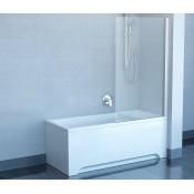 Шторка для ванны Ravak Chrome CVS1-80 R белый+ транспарент 7QR40100Z1 купить в Москве по цене от 30150р. в интернет-магазине mebel-v-vannu.ru