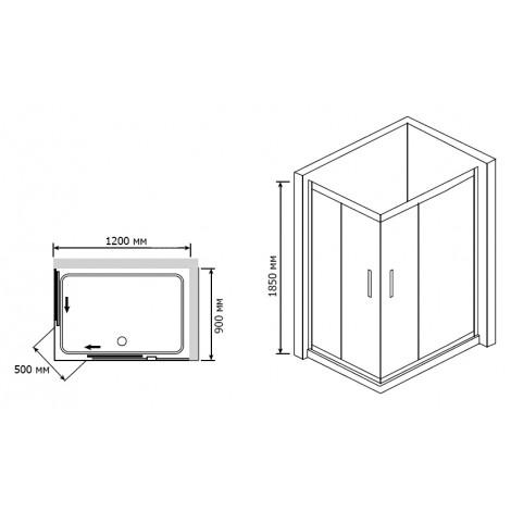 Душевой уголок RGW Classic CL-42 1200x900x1850 профиль хром, стекло шиншилла 04094292-51 купить в Москве по цене от 47391р. в интернет-магазине mebel-v-vannu.ru