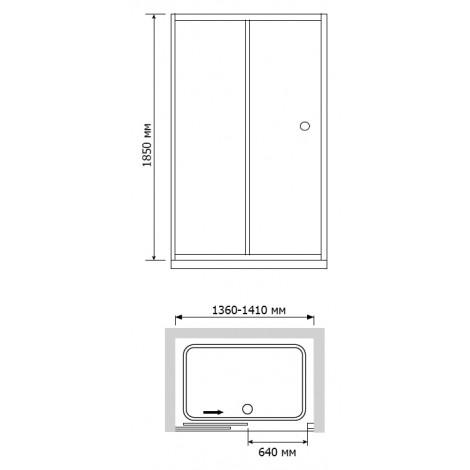 Душевая дверь в нишу RGW Classic CL-12 (1360-1410)x1850 стекло чистое 04091214-11 купить в Москве по цене от 20714р. в интернет-магазине mebel-v-vannu.ru