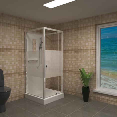 Душевая кабина RGW Andaman OLB-207 80 см, профиль хром 13130788-91 купить в Москве по цене от 53876р. в интернет-магазине mebel-v-vannu.ru