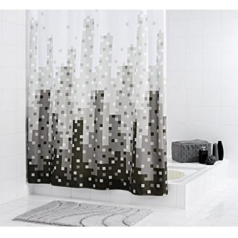Штора для ванной комнаты Ridder Skyline серый 180x200 47367 купить в Москве по цене от 5238р. в интернет-магазине mebel-v-vannu.ru