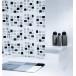 Штора для ванной комнаты Ridder Stones белый/черный 180x200 140320 купить в Москве по цене от 2368р. в интернет-магазине mebel-v-vannu.ru
