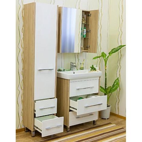 Комплект мебели Sanflor Ларго 70 белый купить в Москве по цене от 33186р. в интернет-магазине mebel-v-vannu.ru
