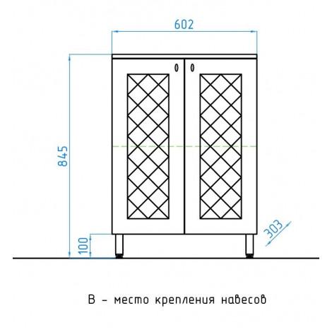 Шкаф подвесной Style Line Канна 60 купить в Москве по цене от 7902р. в интернет-магазине mebel-v-vannu.ru