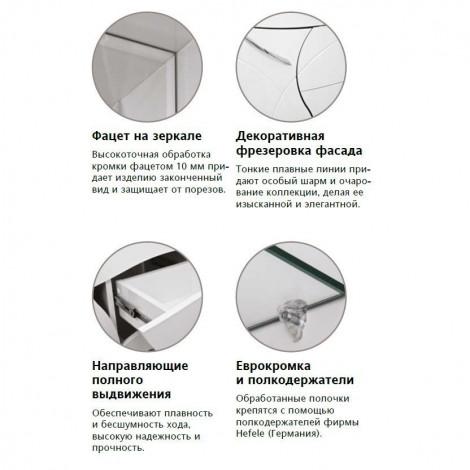 Зеркало-шкаф Style Line Амелия 75 купить в Москве по цене от 9269р. в интернет-магазине mebel-v-vannu.ru