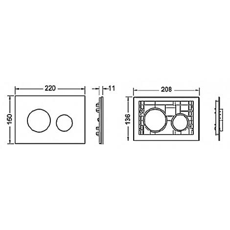 Кнопка смыва TECE Loop Modular 9240669 кнопка сатин, стекло на выбор купить в Москве по цене от 19800р. в интернет-магазине mebel-v-vannu.ru