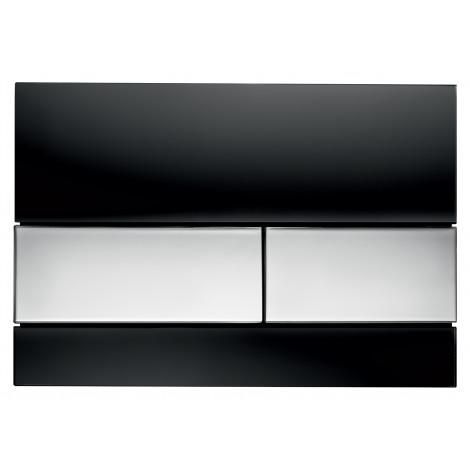 Кнопка смыва TECE Square 9240807 черное стекло, кнопка хром 9240807 купить в Москве по цене от 37800р. в интернет-магазине mebel-v-vannu.ru