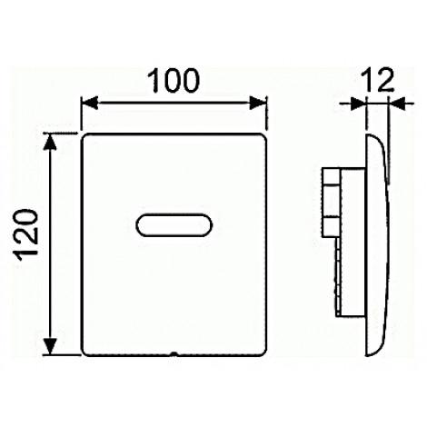 Кнопка смыва TECE Planus Urinal 6 V-Batterie 9242350 сатин, нержавеющая сталь 9242350 купить в Москве по цене от 83600р. в интернет-магазине mebel-v-vannu.ru