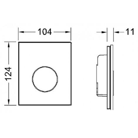 Кнопка смыва TECE Loop Urinal 9242654 черное стекло, кнопка белая 9242654 купить в Москве по цене от 31800р. в интернет-магазине mebel-v-vannu.ru