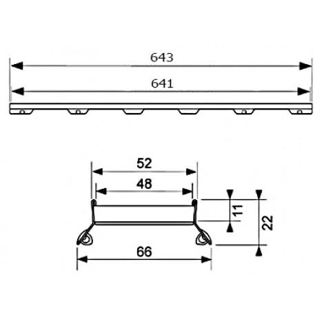 Решетка TECE TECEdrainline Plate II 6 007 72 70 см под плитку 600772 купить в Москве по цене от 20500р. в интернет-магазине mebel-v-vannu.ru