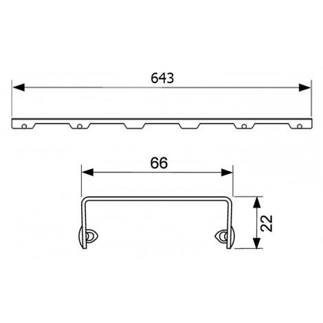 Решетка TECE TECEdrainline Lines 6 007 20 70 см глянцевая 600720 купить в Москве по цене от 20600р. в интернет-магазине mebel-v-vannu.ru