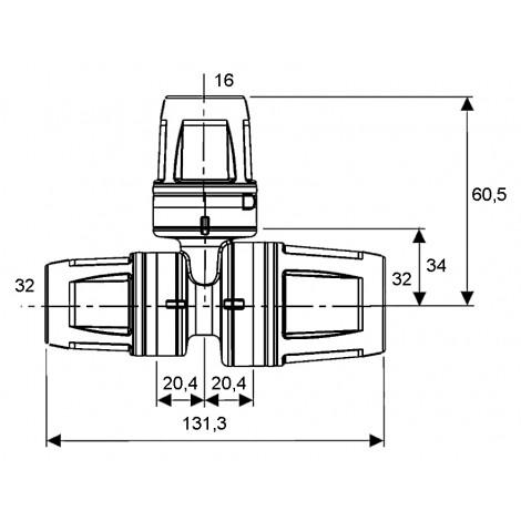 Тройник TECE TECElogo PPSU 32x16x32 8711012 купить в Москве по цене от 4510р. в интернет-магазине mebel-v-vannu.ru