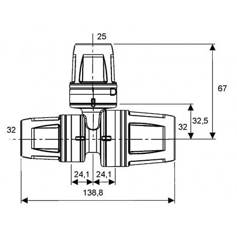 Тройник TECE TECElogo PPSU 32x25x32 8711014 купить в Москве по цене от 4730р. в интернет-магазине mebel-v-vannu.ru
