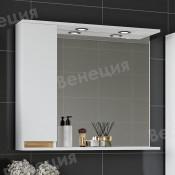 Зеркало-шкаф Венеция Bianco 80 белый купить в Москве по цене от 16450р. в интернет-магазине mebel-v-vannu.ru