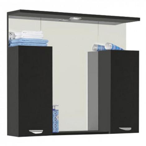 Зеркало-шкаф Vod-ok Марко 90 Черное купить в Москве по цене от 11340р. в интернет-магазине mebel-v-vannu.ru