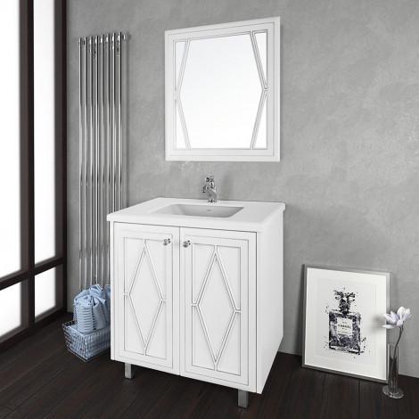 Тумба с раковиной Vod-ok Мишель 90-100 напольная (2 двери) купить в Москве по цене от 149798р. в интернет-магазине mebel-v-vannu.ru