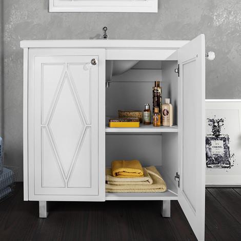 Тумба с раковиной Vod-ok Мишель 90-100 напольная (2 двери) купить в Москве по цене от 149798р. в интернет-магазине mebel-v-vannu.ru