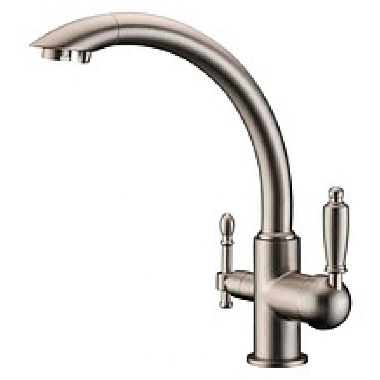 Смеситель Zorg Clean Water ZR 314 YF-33 nickel для кухонной мойки купить в Москве по цене от 17424р. в интернет-магазине mebel-v-vannu.ru