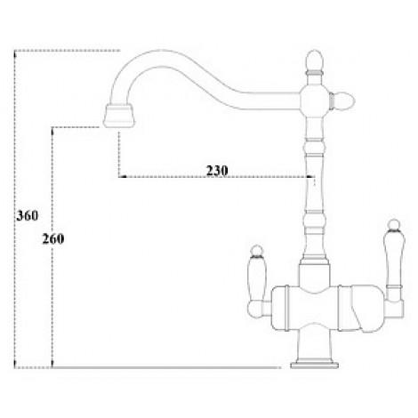 Смеситель Zorg Clean Water ZR 326 YF BR light для кухонной мойки купить в Москве по цене от 18876р. в интернет-магазине mebel-v-vannu.ru