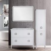 Комплект мебели ASB-Woodline Рома 100Н напольная, белая купить в Москве по цене от 85160р. в интернет-магазине mebel-v-vannu.ru