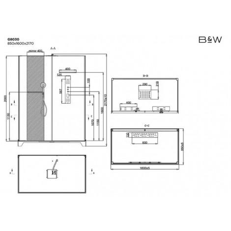Душевая кабина Black&White Galaxy 160х85 8030000 с гидромассажем купить в Москве по цене от 132500р. в интернет-магазине mebel-v-vannu.ru
